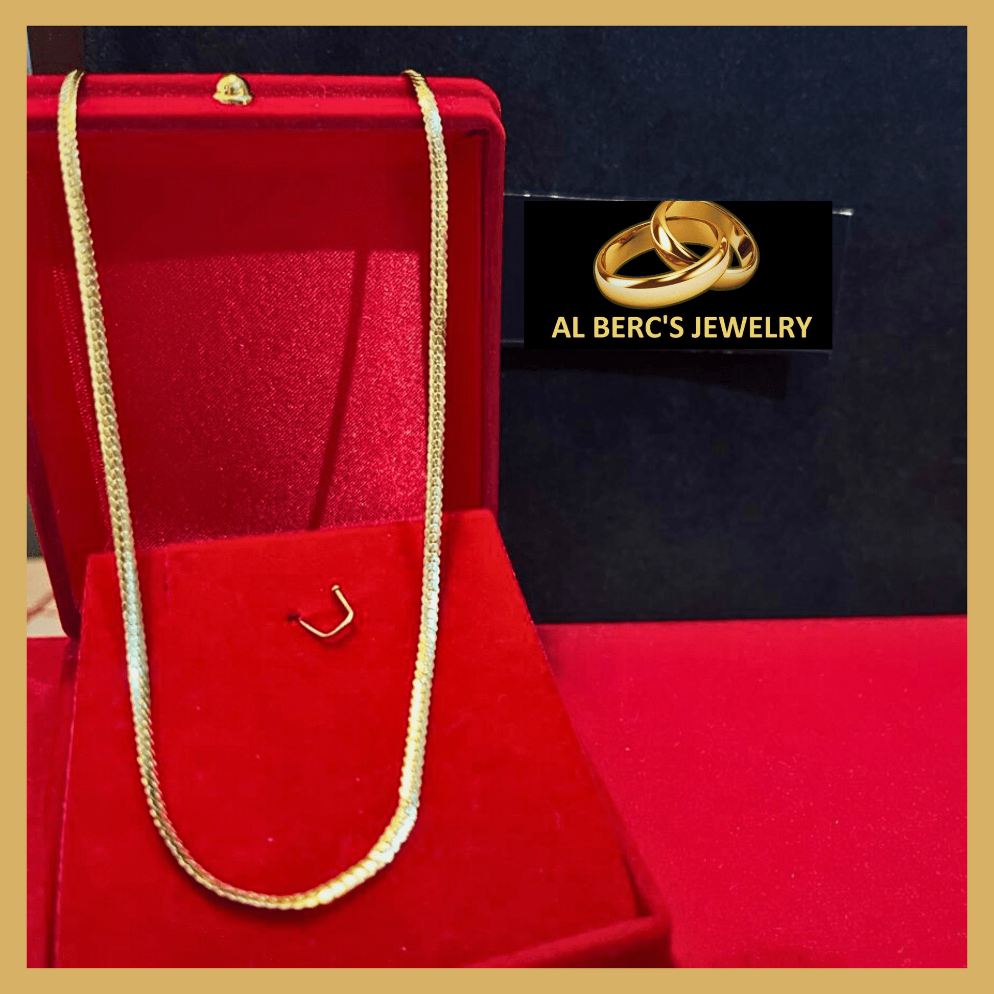 showing an 18K Snake Chain Necklace for Men